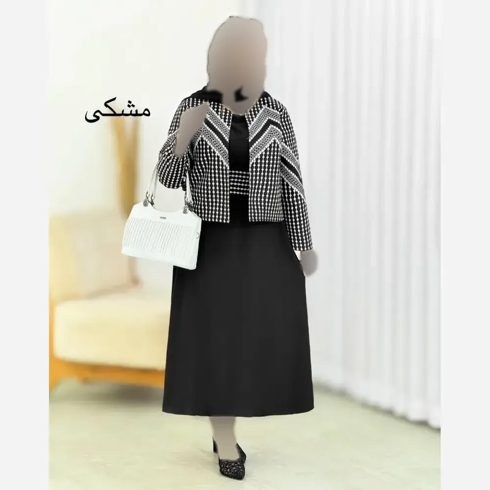 ست کت سوزن دوزی و سارافون الیزه مدل نبات فری سایز 38 تا 46