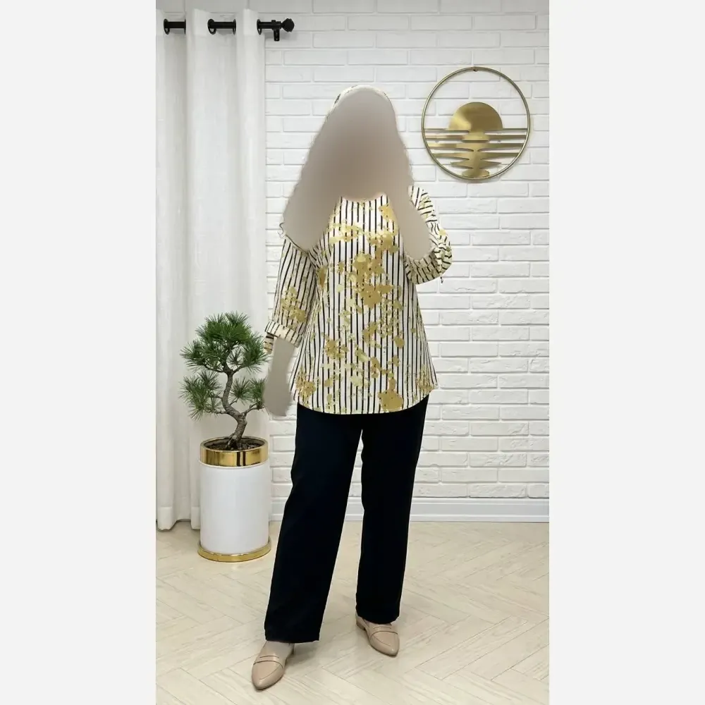 ست شومیز و شلوار زنانه مدل سویل جنس سوپرنخ و شانتون جودون فری سایز تا 48