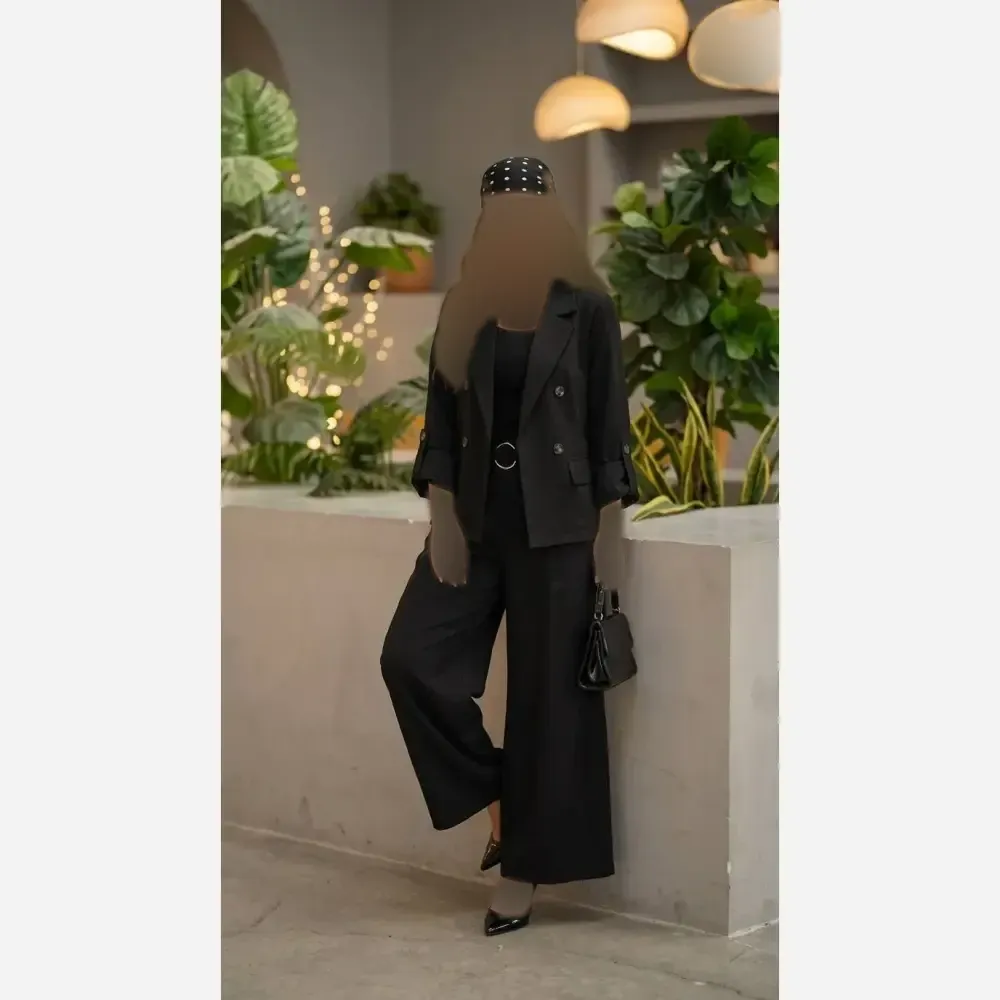 ست کت و شلوار زنانه مدل سارینا جنس لنین درجه یک دو سایزی