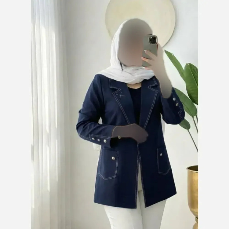 کت مزونی زنانه مدل اسنا جنس دبل مازراتی درجه یک سایزبندی 1 و 2