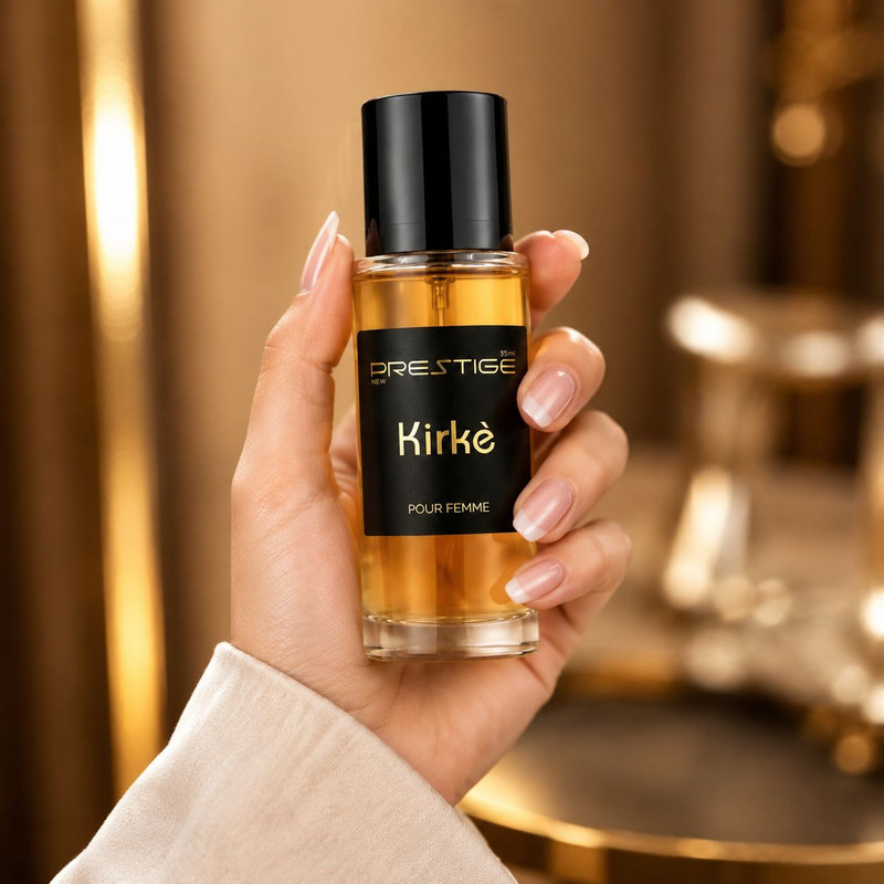 عطر جیبی نیو پرستیژ کالر مدل Kirke با رایحه شیرین و گلی حجم 35 میلیلیتر