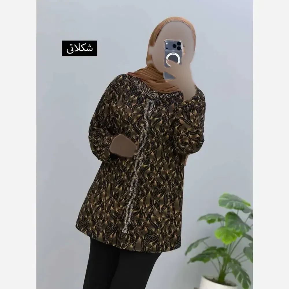 تونیک زنانه مدل دریا جنس ویکسوز سایز بزرگ 40 تا 52