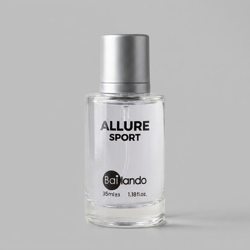 عطر جیبی مردانه بایلندو مدل آلور اسپورت ALLURE SPORT با رایحه شیرین حجم 35 میلیلیتر