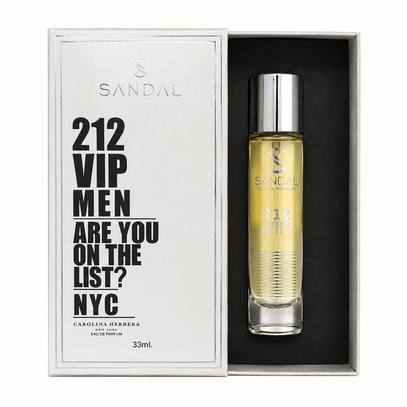 عطر جیبی مردانه صندل مدل 212VIP حجم 33 میلی لیتر