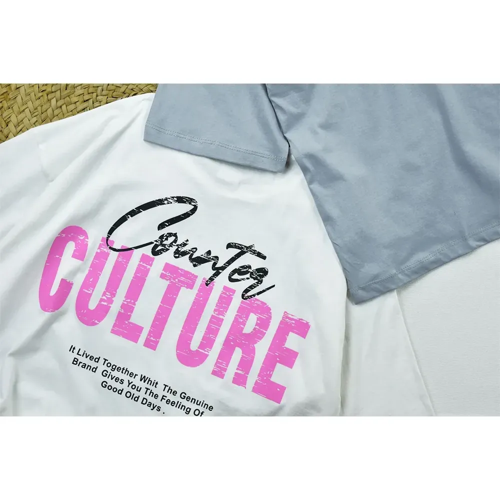 تیشرت لانگ زنانه طرح CULTURE کد 11775 جنس پنبه