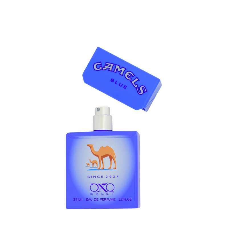 عطر جیبی مردانه اکس بالت مدل camels blue با رایحه خنک حجم 35 میلیلیتر