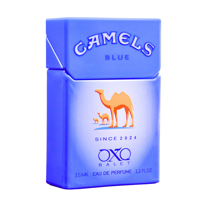 عطر جیبی مردانه اکس بالت مدل camels blue با رایحه خنک حجم 35 میلیلیتر