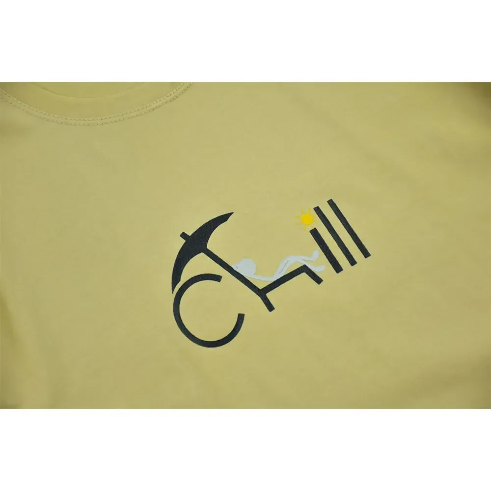 تیشرت باکسی زنانه طرح chill جنس پنبه یقه گرد تک سایز