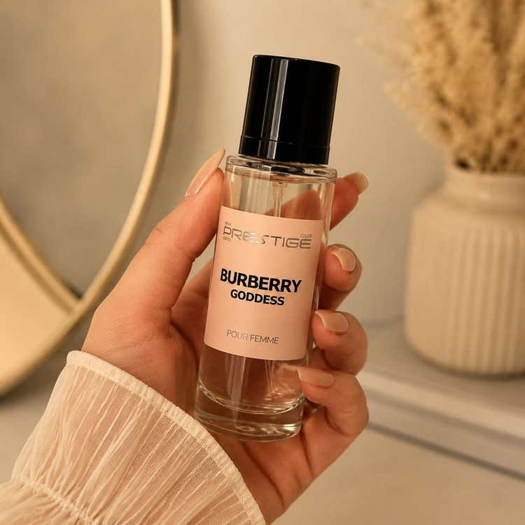 عطر جیبی زنانه نیو پرستیژ کالر مدل Burberry Goddess با رایحه شیرین و وانیلی حجم 35 میلیلیتر