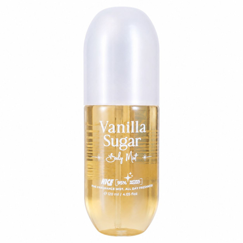 بادی میست زنانه نایس پاپت مدل Vanilla Sugar با رایحه شیرین و وانیلی حجم 120 میلیلیتر