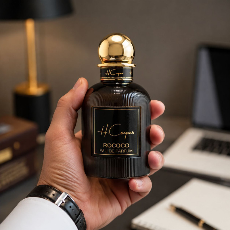 ادوپرفیوم مردانه اچ کوپر مدل Rococo با رایحه تلخ و چوبی حجم 100 میلیلیتر