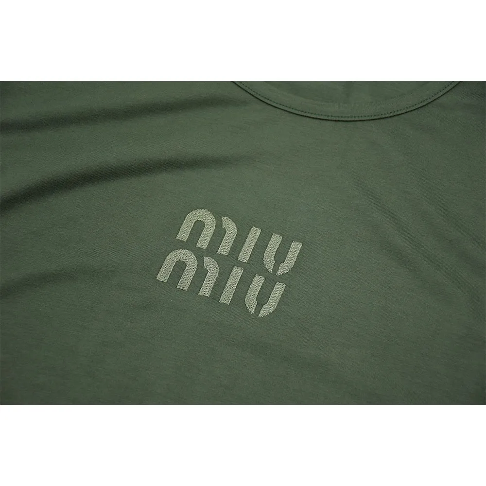 تاپ زنانه ویسکوز آستین حلقه طرح MIU MIU کد 11117