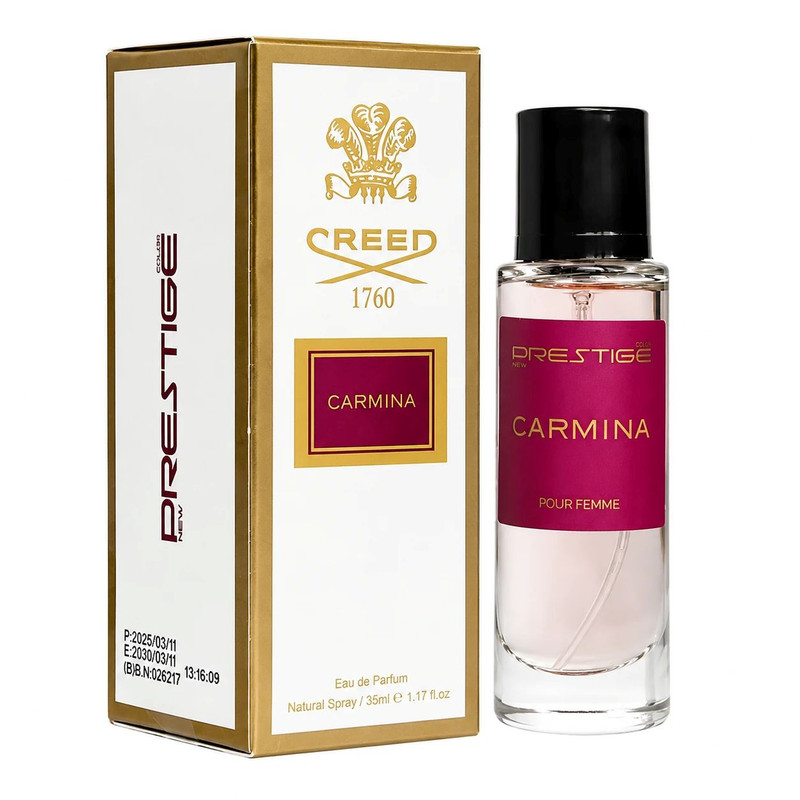 عطر جیبی زنانه نیو پرستیژ کالر مدل CARMINA با رایحه شیرین و معتدل حجم 35 میلیلیتر