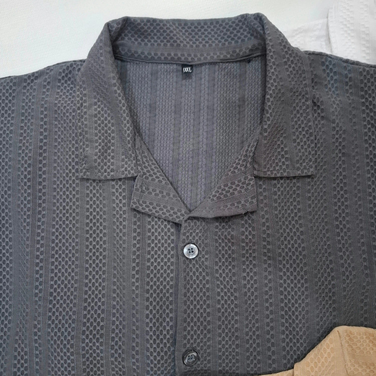 ست پیراهن و شلوارک مردانه پارچه مراکشی گرم بالا سایز L تا 3XL (2)