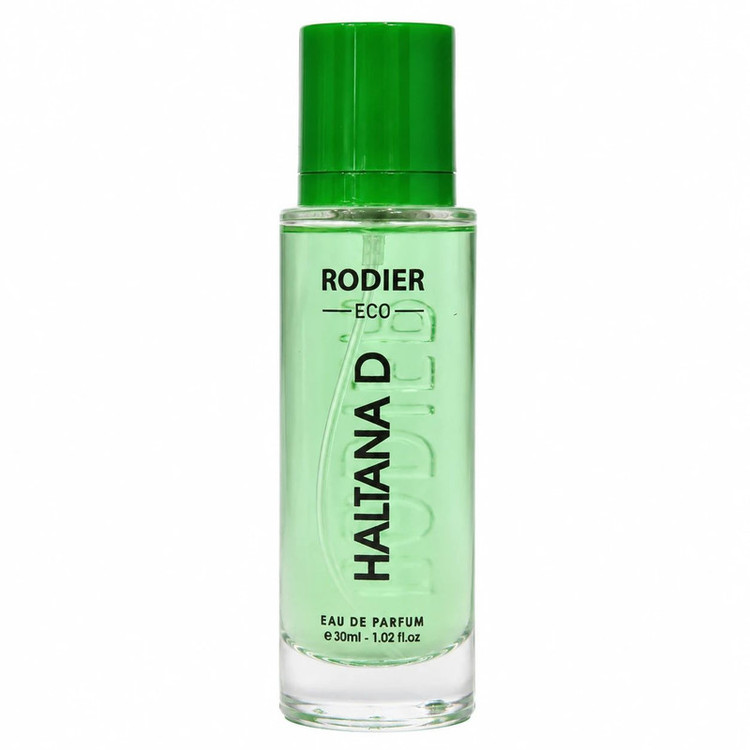 عطر جیبی مردانه رودیر مدل Haltana D با رایحه گرم و چوبی حجم 30 میلیلیتر