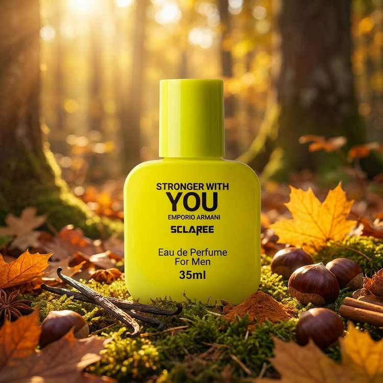 عطر جیبی مردانه اسکلاره مدل Stronger With You Armani با رایحه شیرین و سرخس گونه حجم 35 میلی لیتر