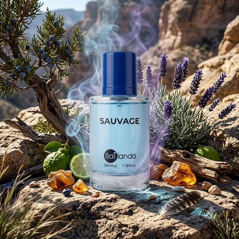 عطر جیبی مردانه بایلندو مدل Sauvage NB با رایحه تلخ و معطر حجم 35 میلی لیتر