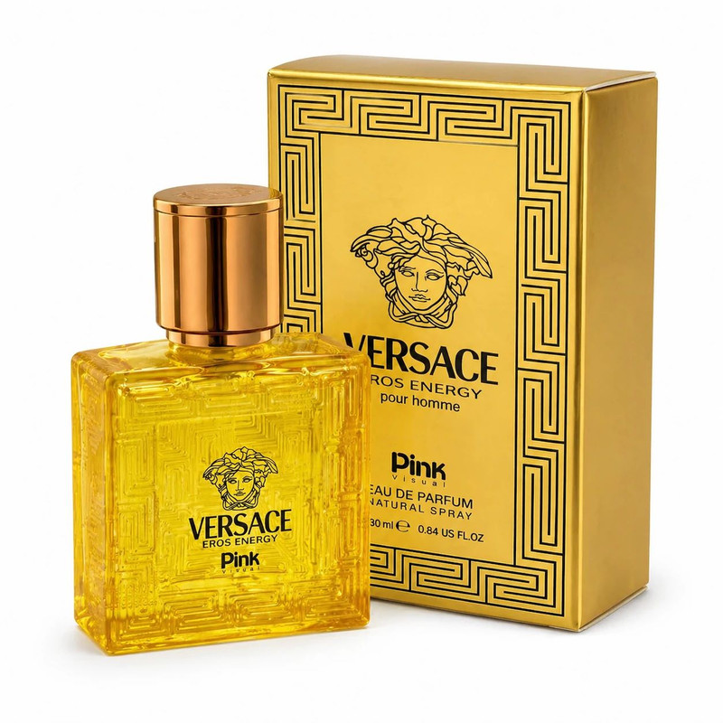 عطر جیبی مردانه پینک ویژوآل مدل Versace Eros Energy با رایحه تلخ حجم 25 میلیلیتر