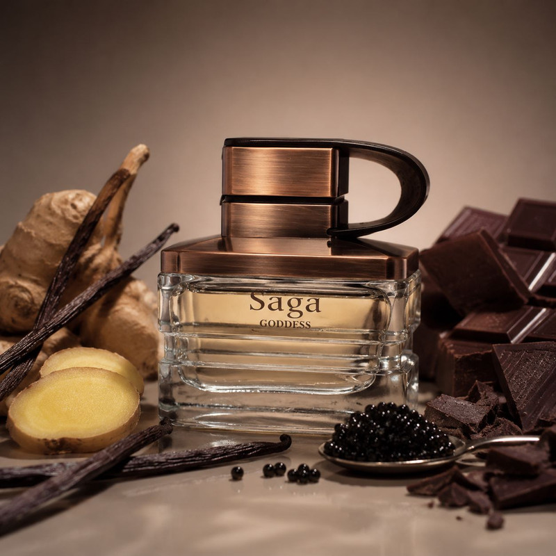ادوپرفیوم زنانه عماد آرا مدل Saga Burberry Goddess با رایحه گرم حجم 100 میلیلیتر