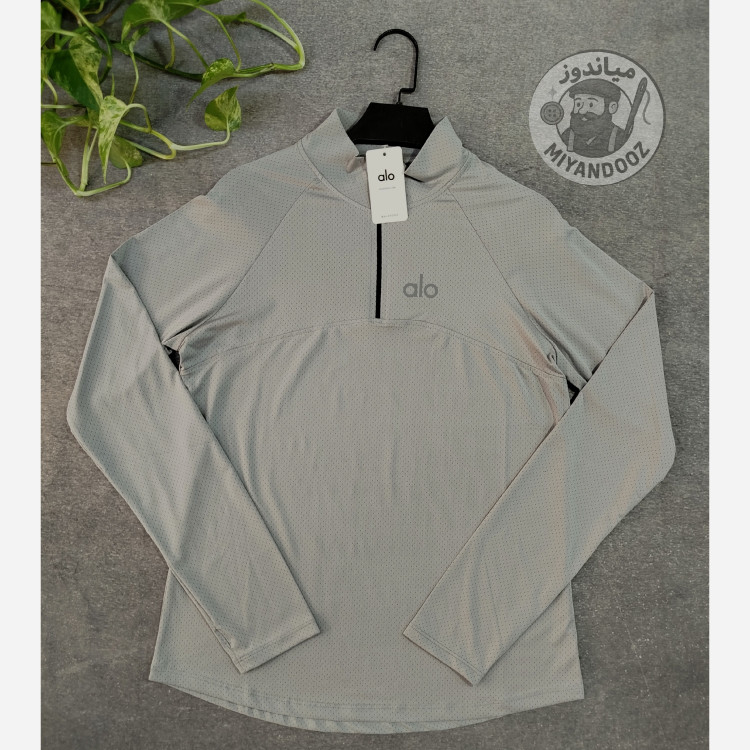 تیشرت نیم زیپ alo و nike زنانه فینگر دار خارجی
