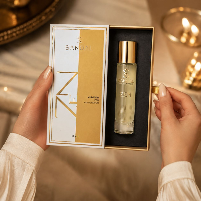 عطر جیبی مردانه صندل مدل zen حجم 33 میلی لیتر