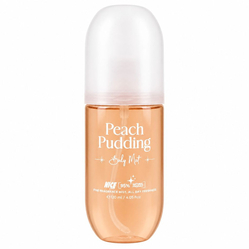 بادی میست زنانه نایس پاپت مدل Peach Pudding با رایحه شیرین و میوه ای حجم 120 میلیلیتر