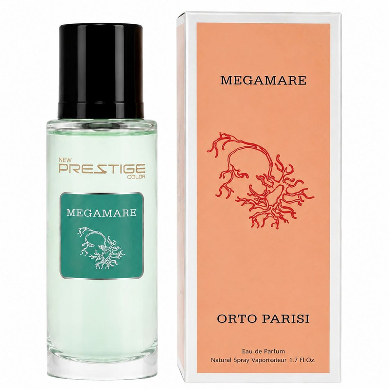 عطر جیبی نیو پرستیژ کالر مدل Megamare با رایحه خنک حجم 35 میلی‌لیتر