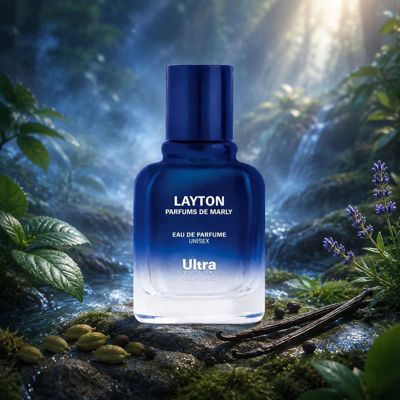 عطر جیبی اولترا ویرچوآل مدل Marly Layton با رایحه تلخ و چوبی حجم 30 میلیلیتر