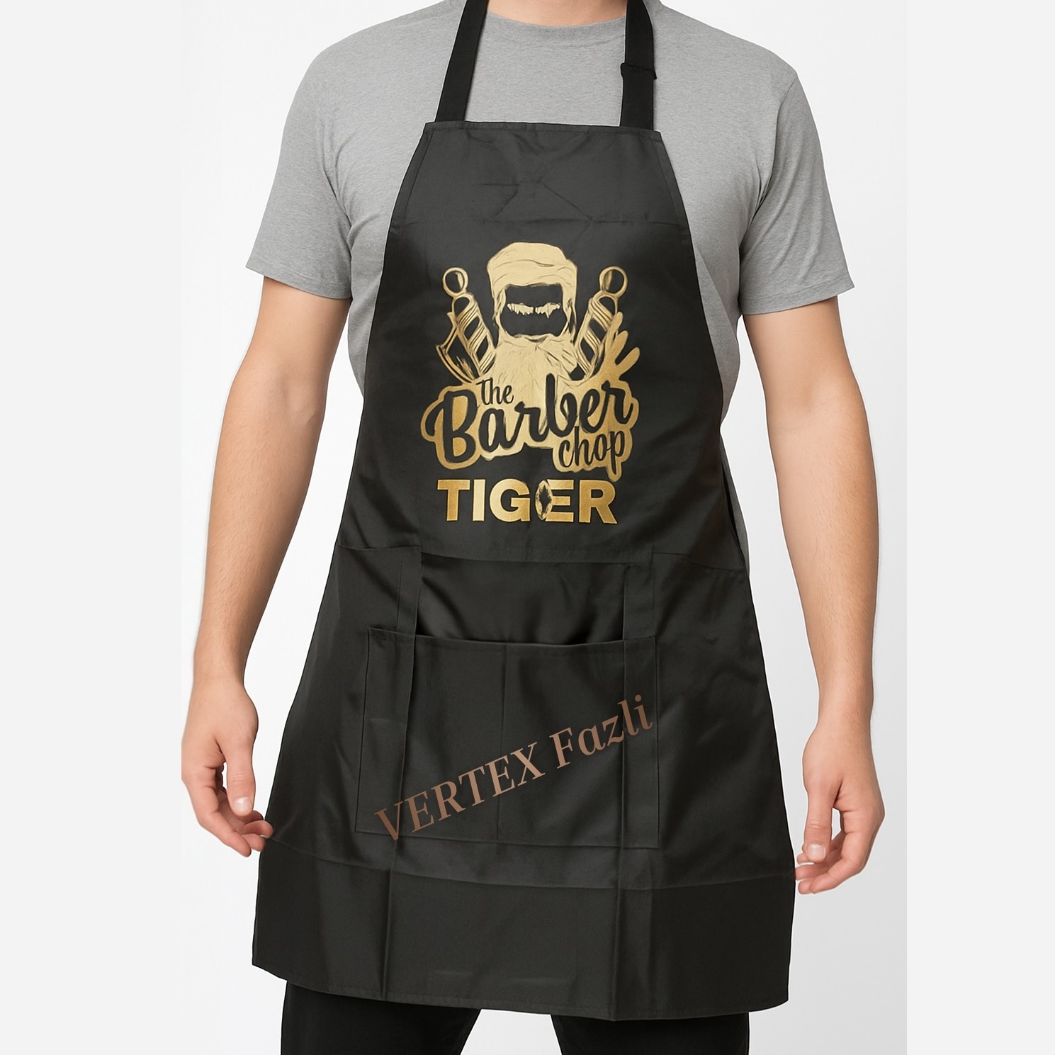 پیشبند استاد کار آرایشگری Tiger رنگ ابی روشن موجود است