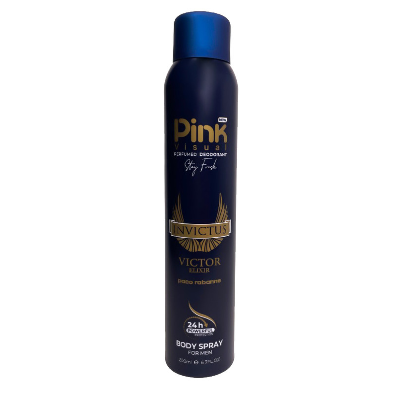 اسپری دئودورانت مردانه پینک ویژوآل مدل Paco Rabanne Invictus Victor حجم 200 میلیلیتر