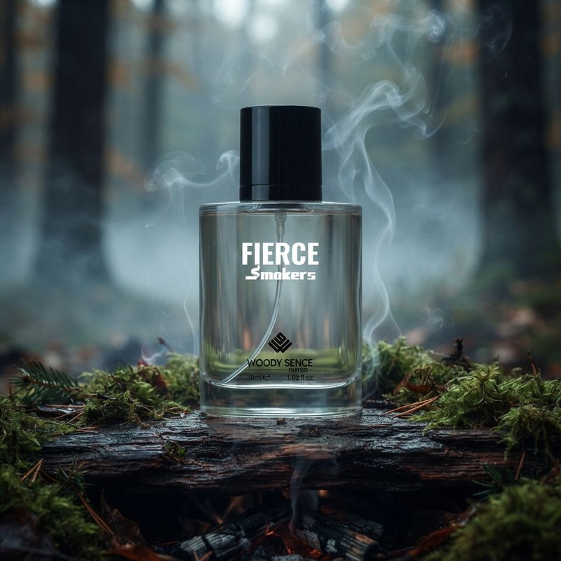 عطر جیبی مردانه وودی سنس مدل Fierce Smokers با رایحه تلخ و شرقی حجم 30 میلیلیتر