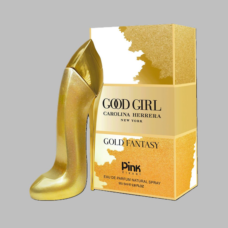 ادوپرفیوم زنانه پینک ویژوآل مدل Good Girl Gold Fantasy با رایحه خنک حجم 100 میلیلیتر