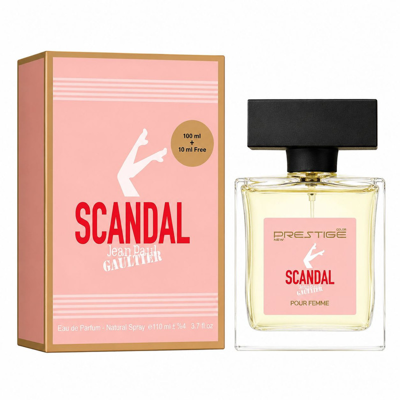 ادوپرفیوم زنانه نیو پرستیژ کالر مدل Scandal با رایحه شیرین و گلی حجم 110 میلیلیتر