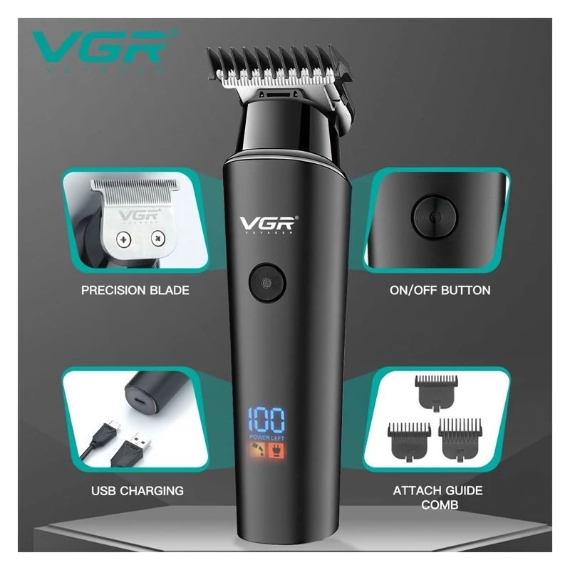 ماشین ریش تراش VGR937 اصلی با 18ماه گارانتی پرقدرت باتری 2000میلی آمپری مدل 1