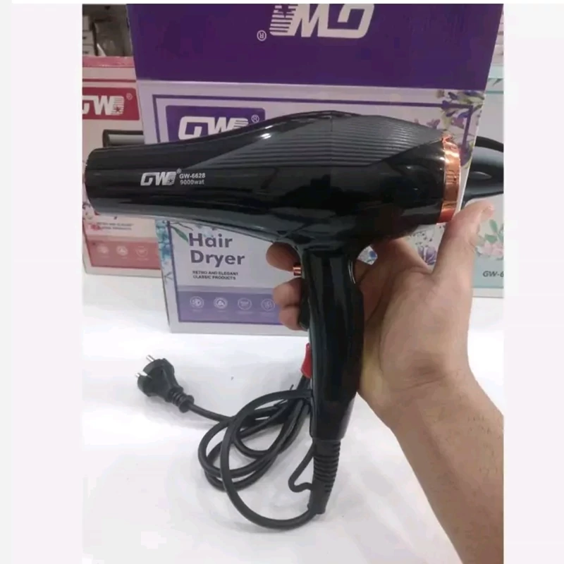 سشوار حرفه ای هدیه دار با 12ماه گارنتی 9000وات مدل 1