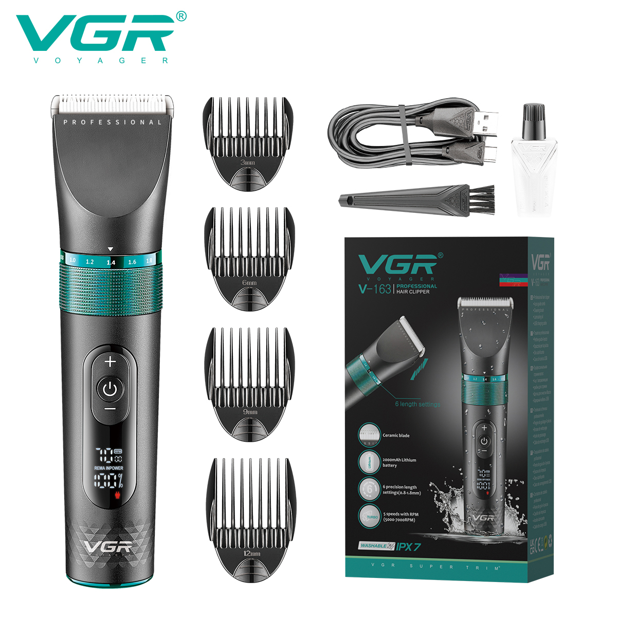 ماشین اصلاح مو سر و صورت وی جی آر V-163