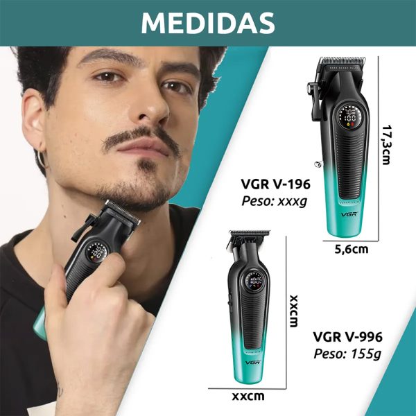 ست ماشین اصلاح وی جی آر مدل V-196 و V-996