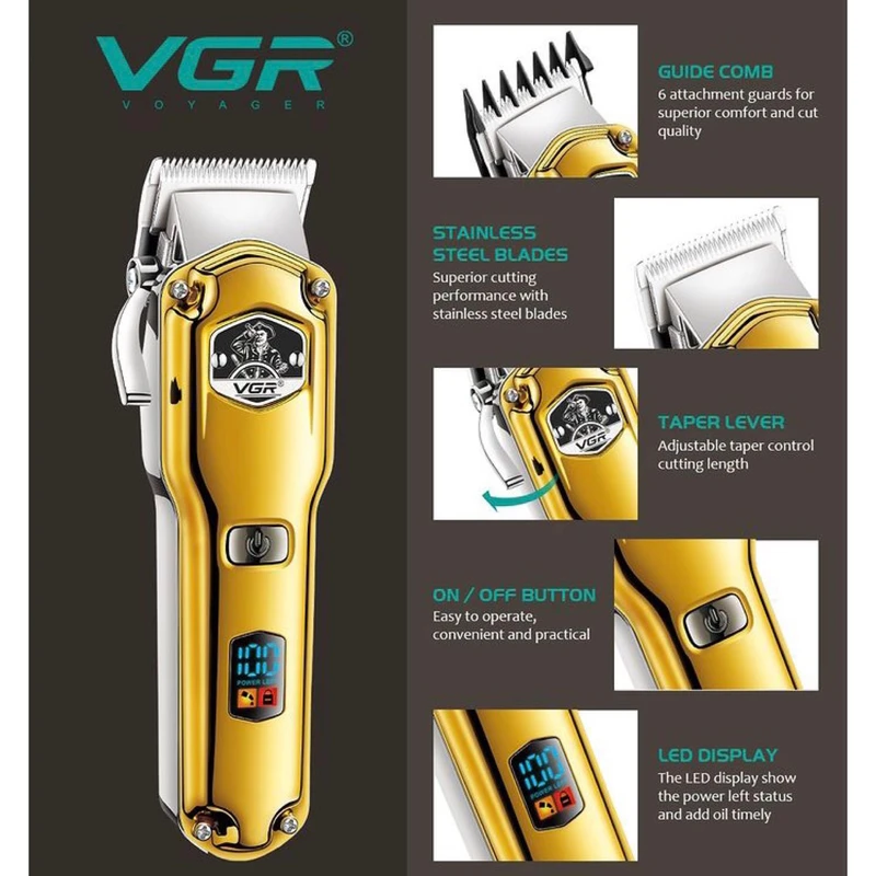 ماشین اصلاح موی سر و صورت وی جی آر مدل V-693