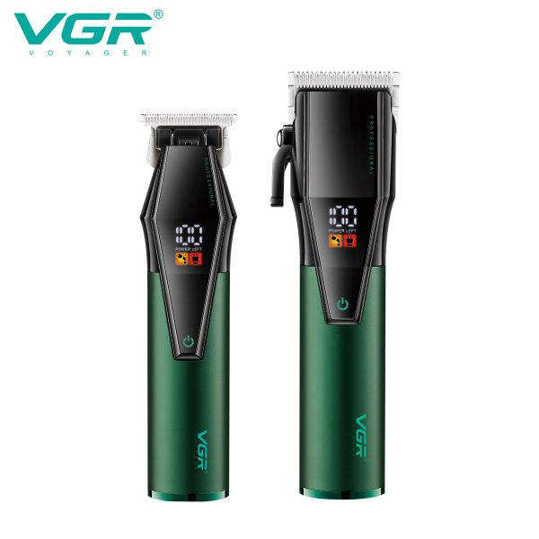 ست ماشین اصلاح خط زن و حجم زن vgr v 677 خوش دست ارایش گاهی دیجیتال وی جی ار 7000 دور