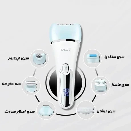اپیلاتور 6 کاره وی جی آر 733 ضد آب با 12ماه گارنتی