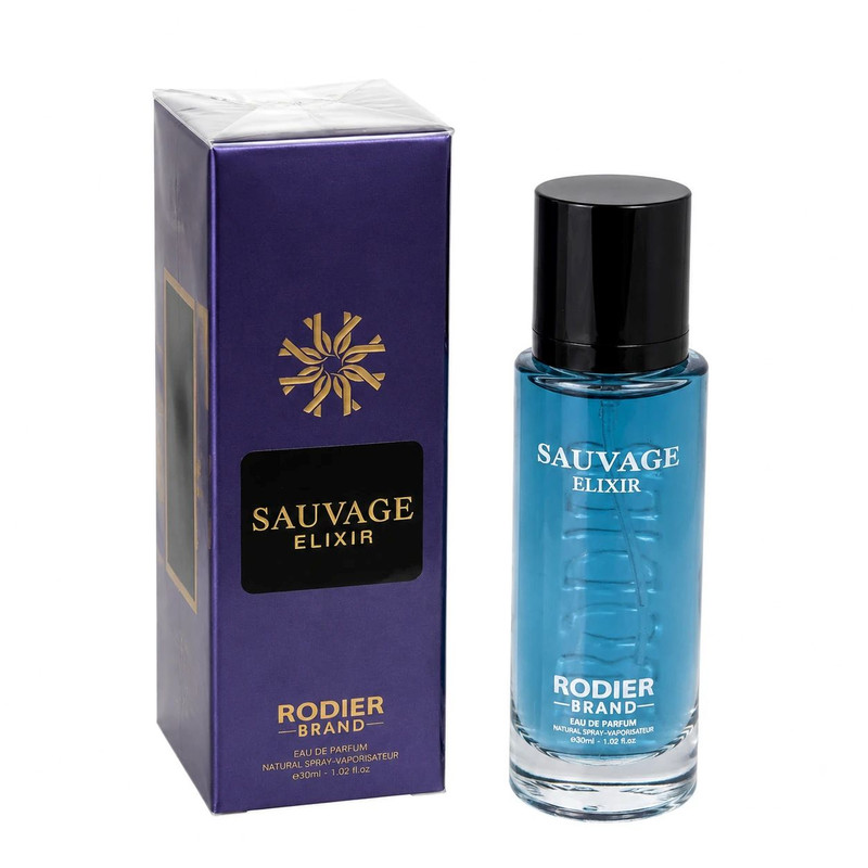 عطر جیبی مردانه رودیر مدل SAUVAGE ELIXIR با رایحه گرم و تلخ حجم 30 میلی‌لیتر