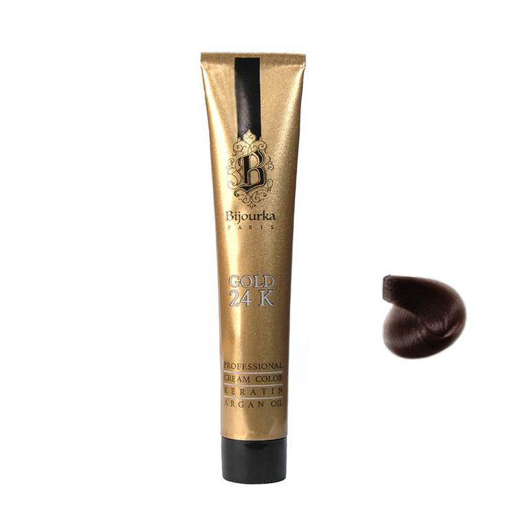 رنگ موی بیجورکا سری Gold 24K شماره3 حجم 100 میلی لیتر رنگ قهوه ای تیره