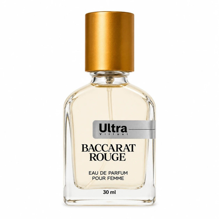 عطر جیبی زنانه اولترا ویرچوآل مدل Baccarat Rouge با رایحه شیرین و چوبی حجم 30 میلیلیتر