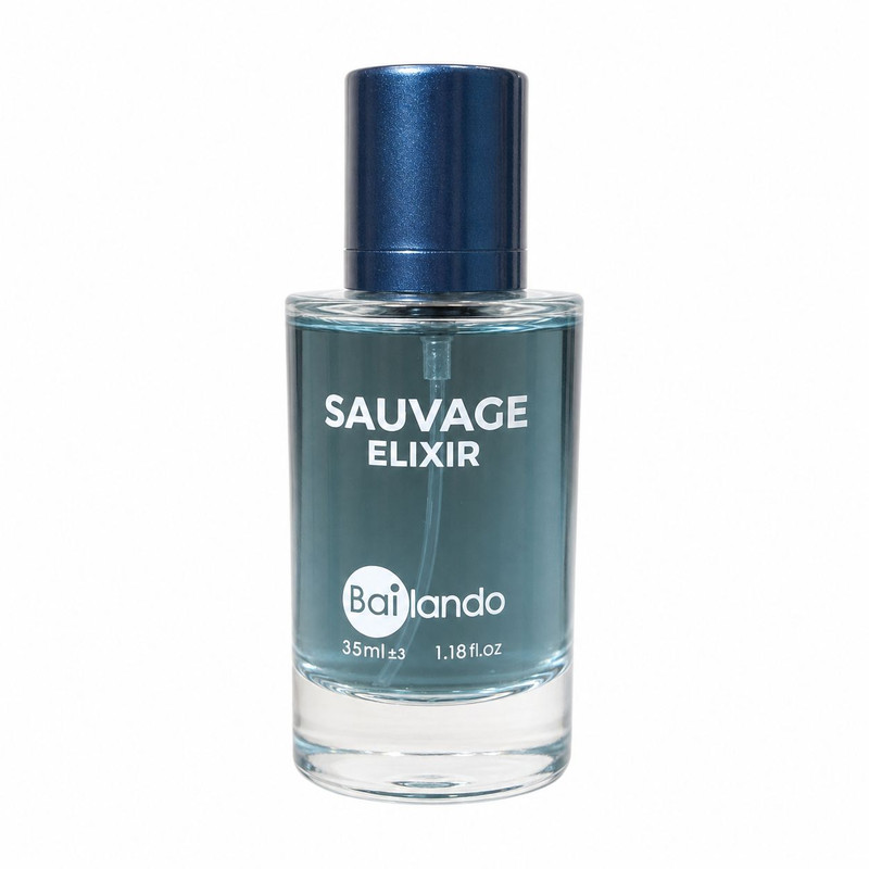 عطر جیبی مردانه بایلندو مدل Sauvage Elixir NB با رایحه تلخ و ملایم حجم 35 میلیلیتر