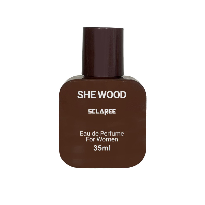 عطر جیبی زنانه اسکلاره مدل She wood با رایحه گرم، شیرین حجم 35 میلیلیتر
