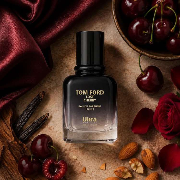 عطر جیبی اولترا ویرچوآل مدل Tom Ford Lost Cherry با رایحه گرم و شیرین حجم 30 میلیلیتر