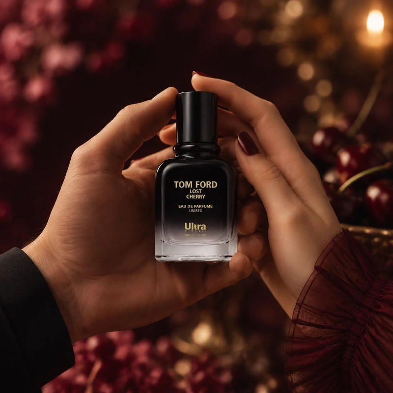 عطر جیبی اولترا ویرچوآل مدل Tom Ford Lost Cherry با رایحه گرم و شیرین حجم 30 میلیلیتر
