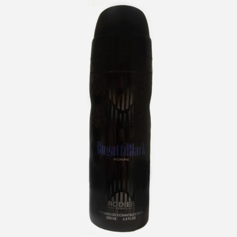 اسپری مردانه رودیر مدل Bugatti Black حجم 200 میلی لیتر