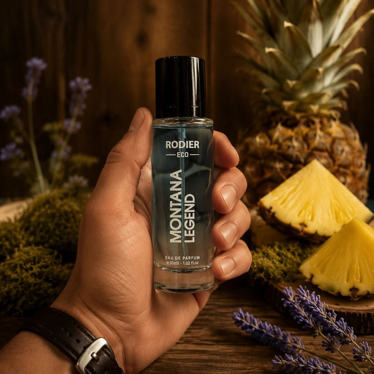 عطر جیبی مردانه رودیر مدل Montana Legend با رایحه معتدل و چوبی حجم 30 میلیلیتر