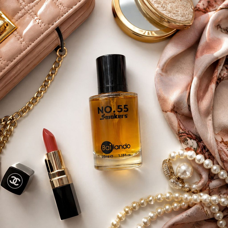 عطر جیبی زنانه بایلندو مدل NO.55 Smokers با رایحه گرم و شیرین حجم 35 میلی لیتر